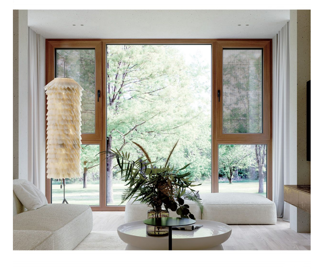 LBM98S 铝包木窗纱一体